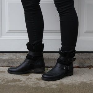 Aldo Buckled Leather & Suede Bootie